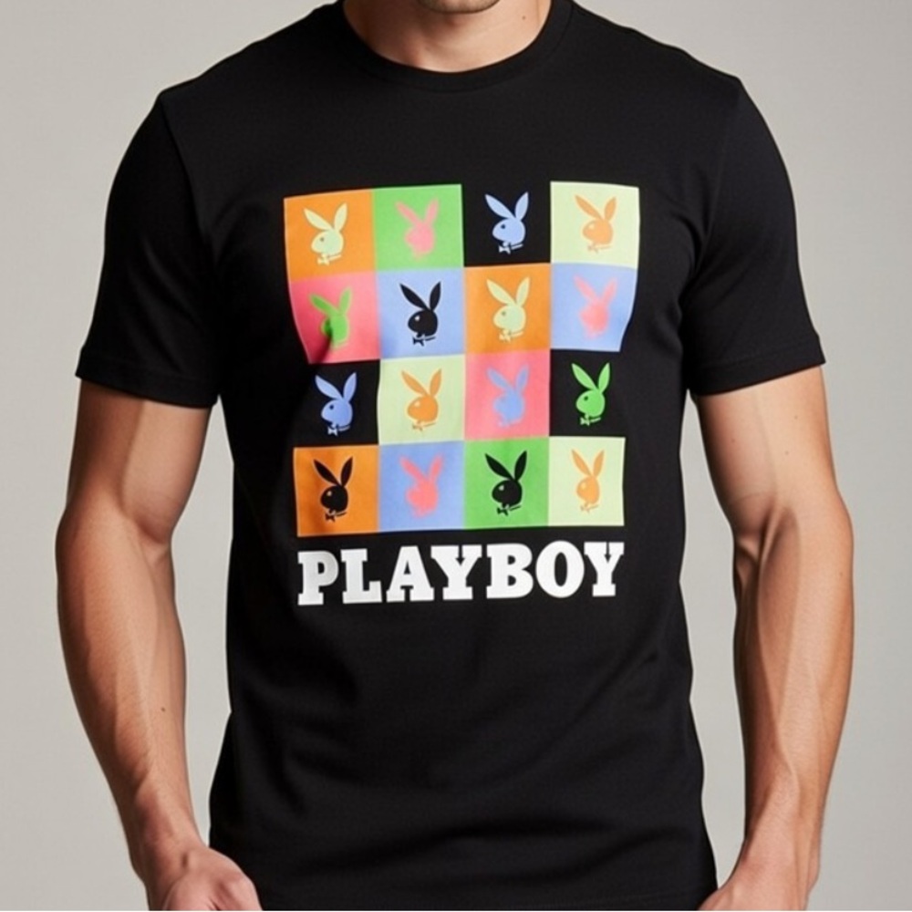 Playboy Men’s Multicolor Graphic Tee